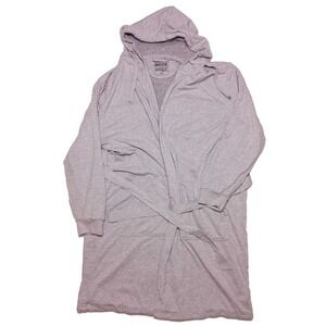 DUDE ROBE Men's Bathrobe Soft Terry Cloth Gray Large L XL